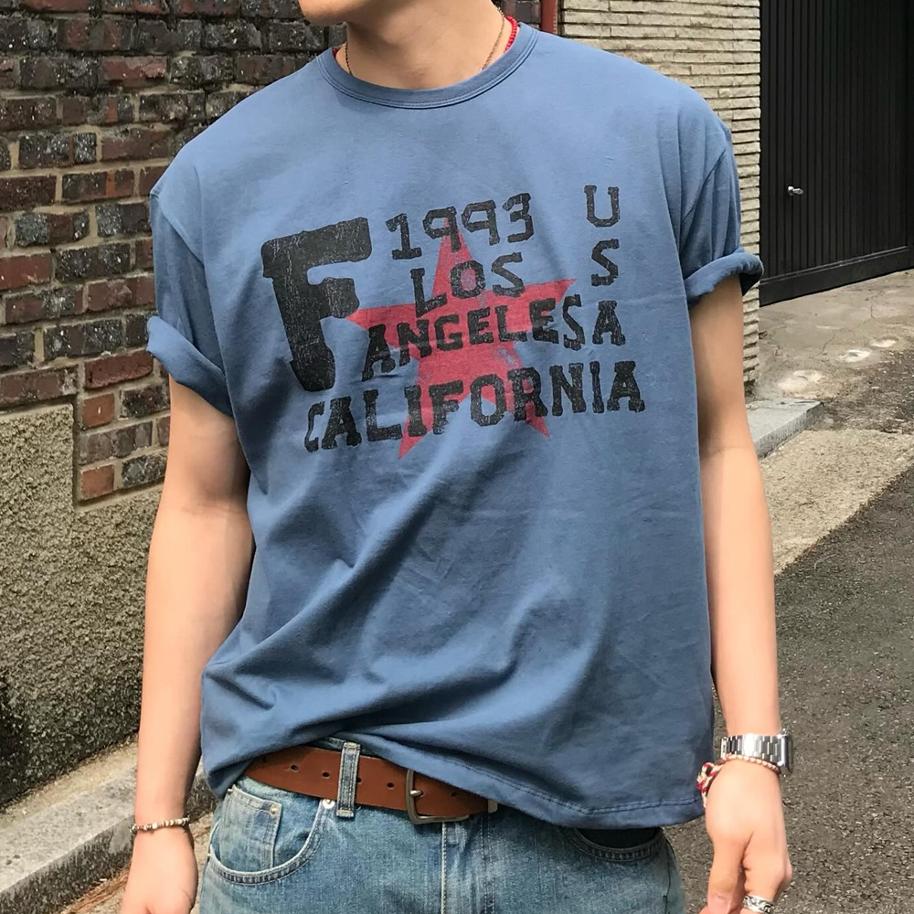 Street Fashion California - 캘리포니아 프린트 캐주얼 신작 남성 및