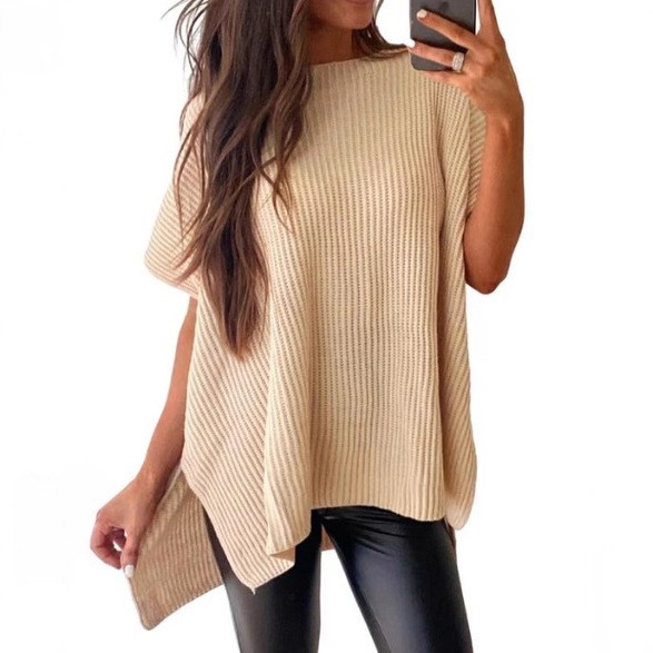 Longline Tee Oversized - 여성용 반팔 티셔츠 캐주얼 티셔츠 루즈핏