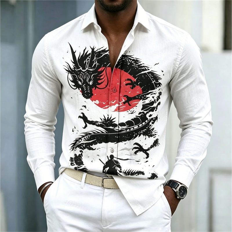Street Fashion News - 2026 신상 남성 셔츠 화이트 블랙
