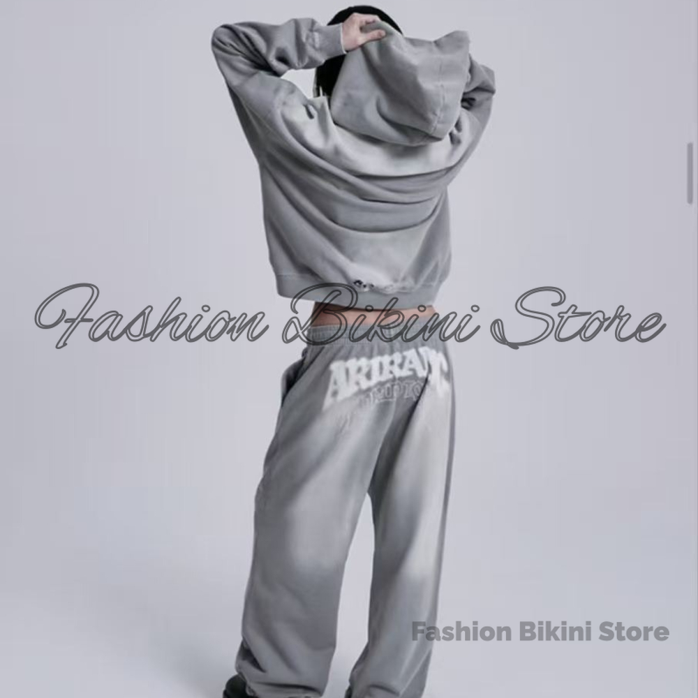 Street Fashion News - NEW 워시드 그레이 레트로 후디 3D