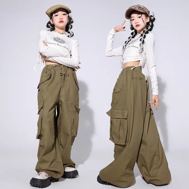 여성 힙합 크롭탑 루즈 카고 팬츠 의상 세트 패션 스트 - Street Fashion Show 리뷰 및 가격