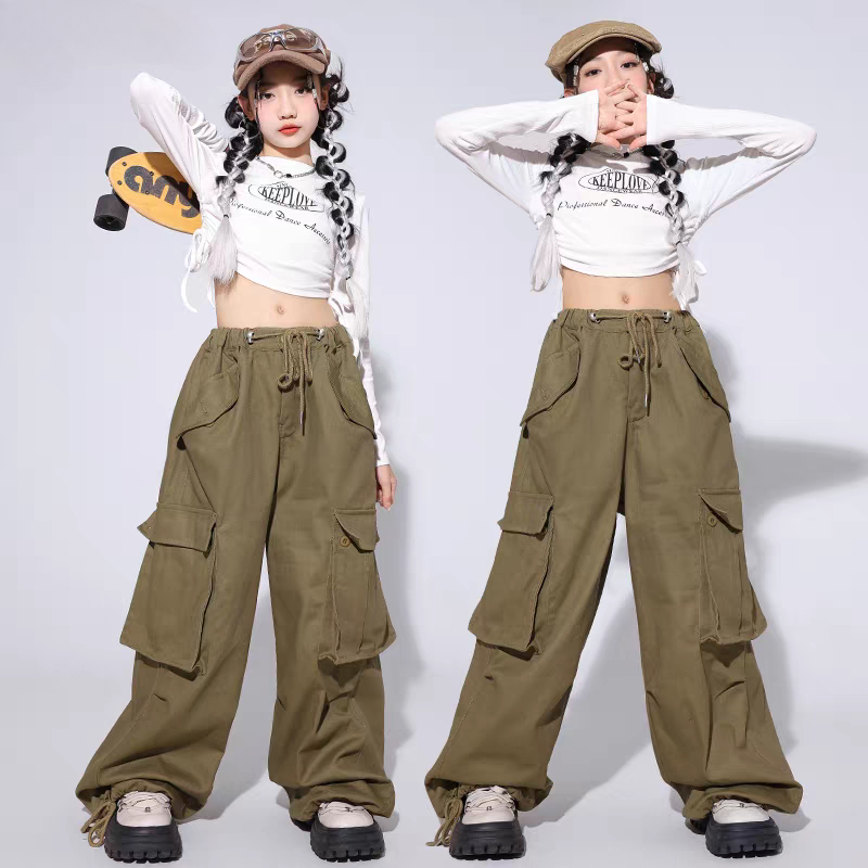 여성 힙합 크롭탑 루즈 카고 팬츠 의상 세트 패션 스트 - Street Fashion Show 리뷰 및 가격