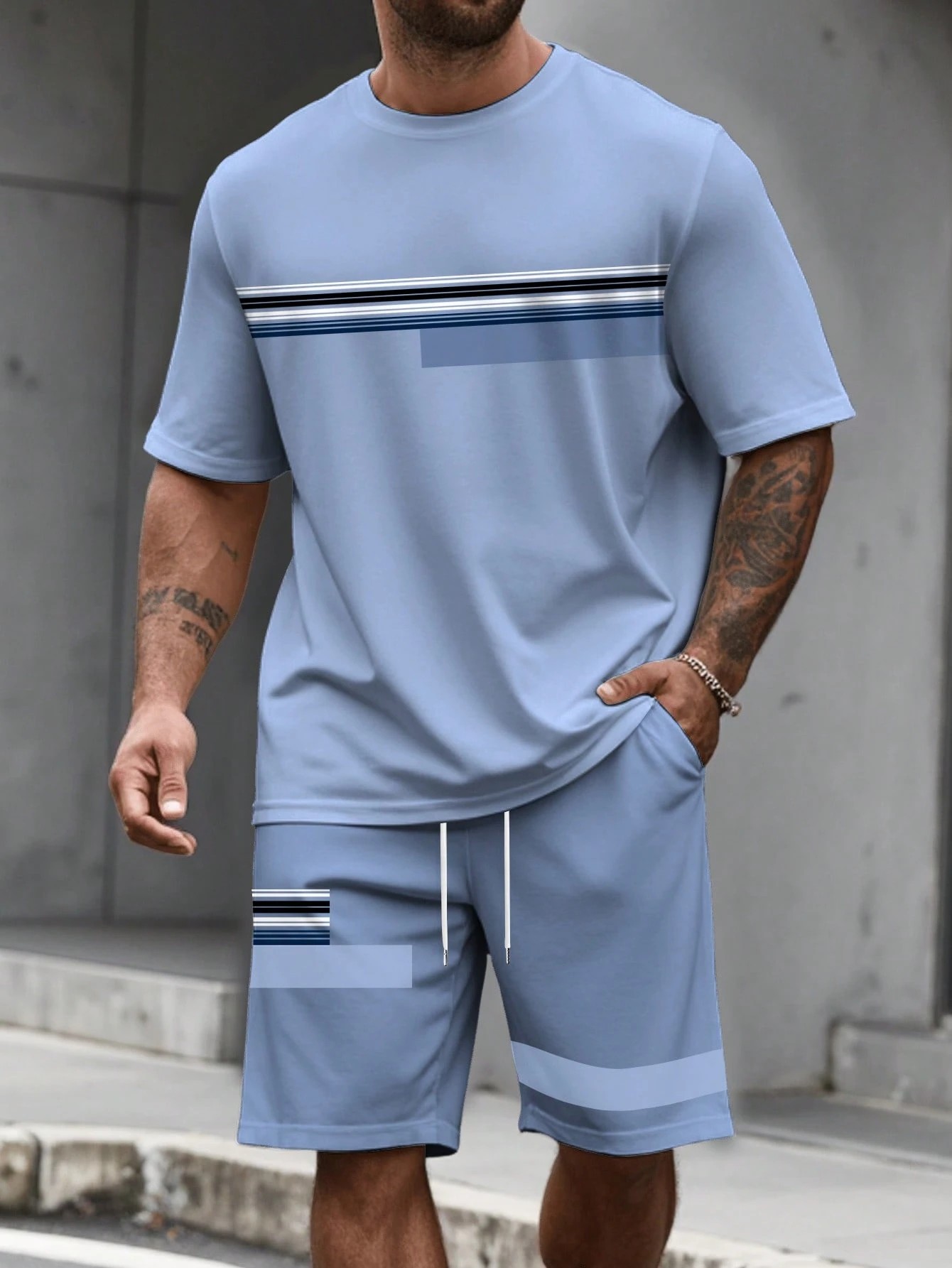 2026년 여름 신상 남성 반팔 반바지 세트 3D 스트 - Street Fashion Summer 2026 리뷰 및 가격