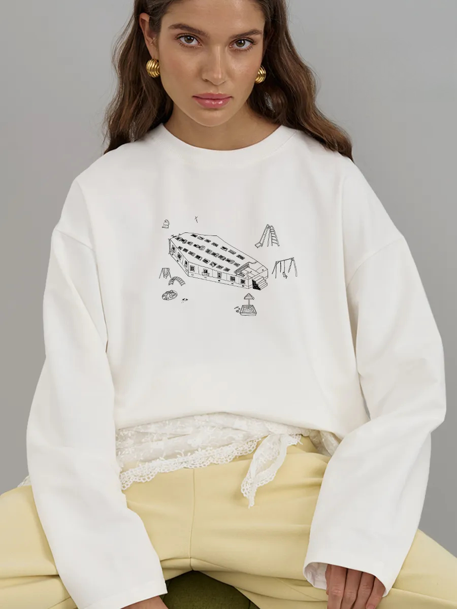 가을 100% 코튼 미니멀리스트 라인 드로잉 가슴 프린 - Longline Tee Oversized 리뷰 및 가격
