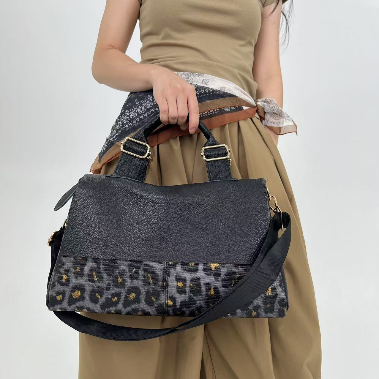 숙녀 패션 맞춤형 레오파드 패턴 토트 백 대용량 레트로 - Street Fashion Types 리뷰 및 가격