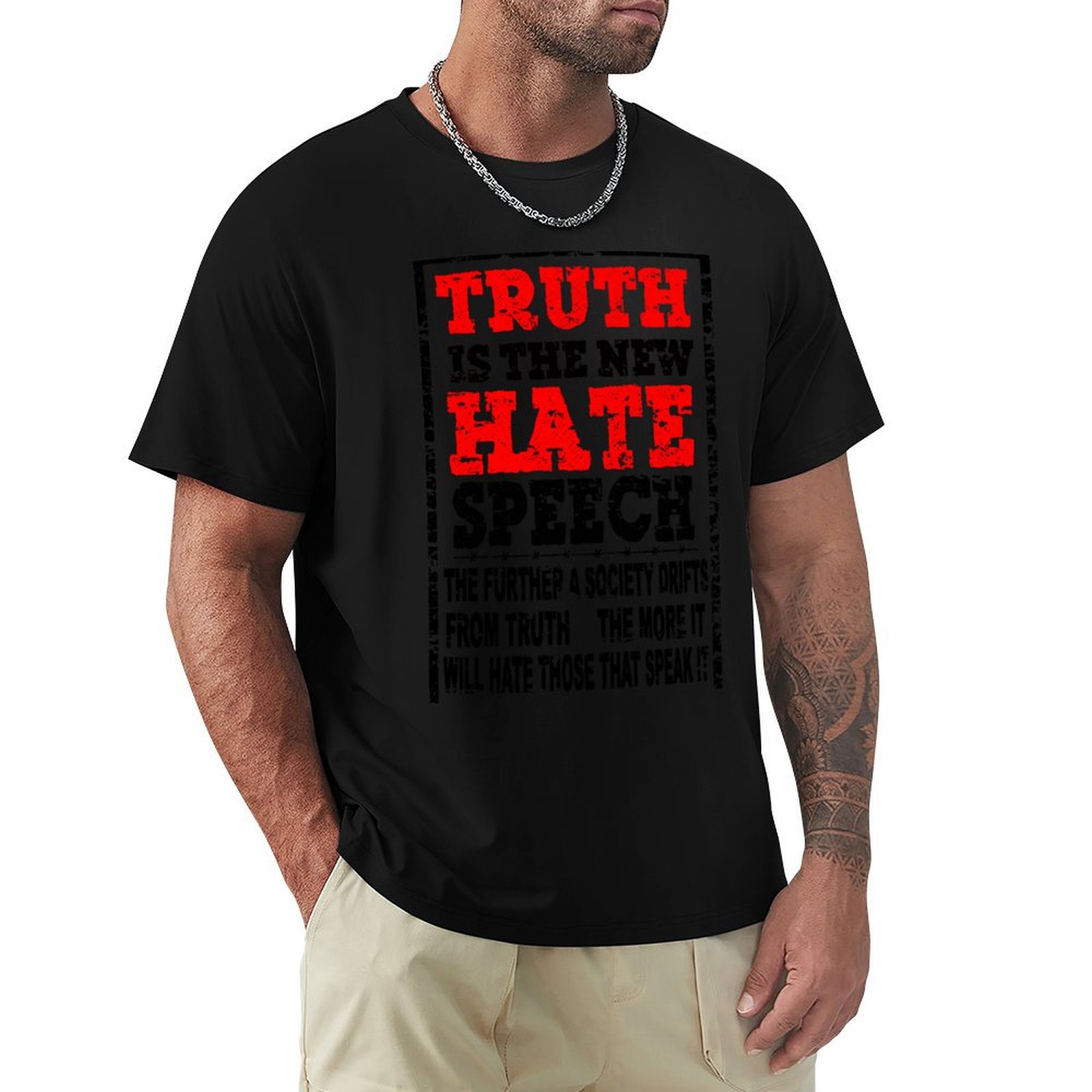 진실은 새로운 증오의 언어입니다 - 오웰의 명언 티셔츠 - Street Fashion Quotes 리뷰 및 가격