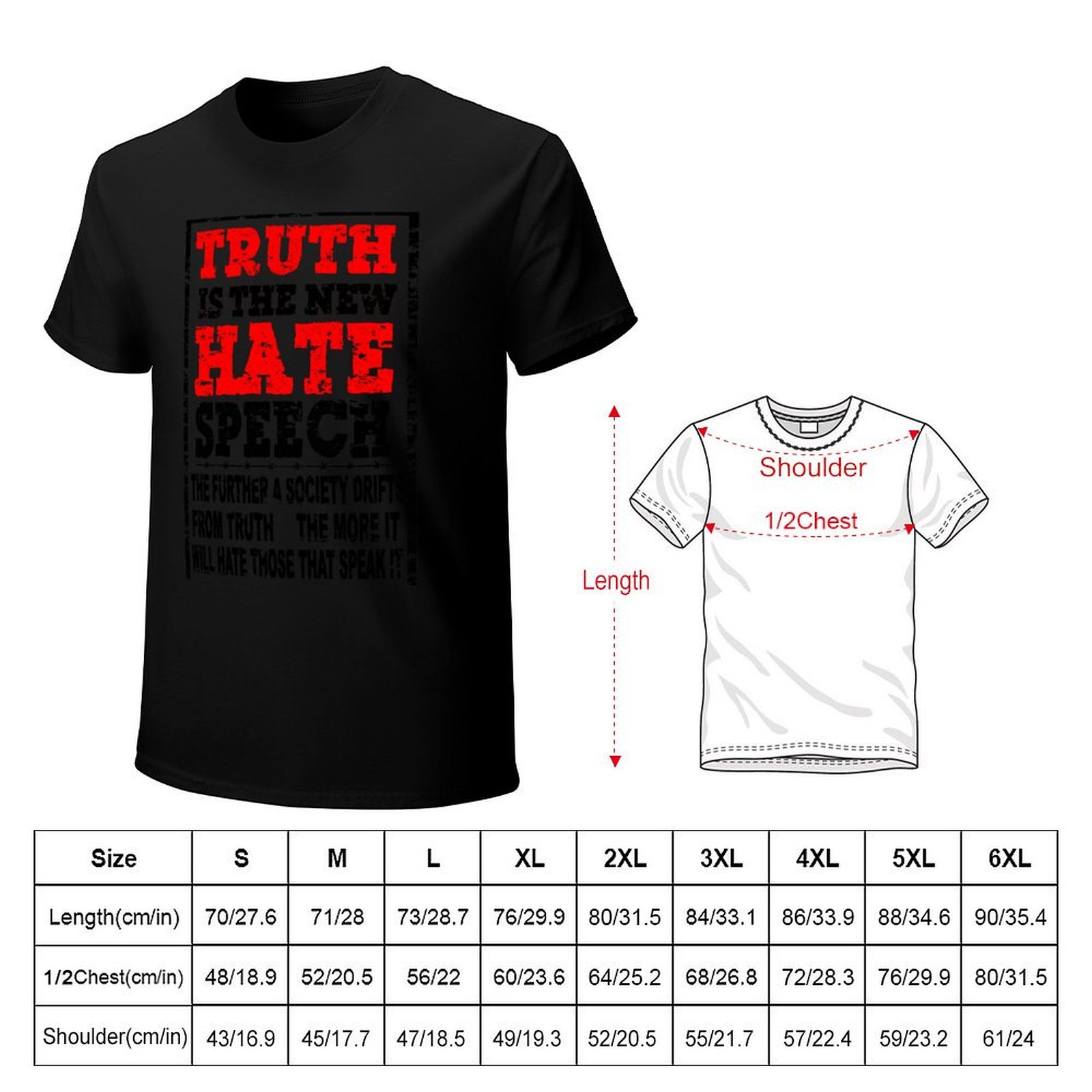 진실은 새로운 증오의 언어입니다 - 오웰의 명언 티셔츠 - Street Fashion Quotes 리뷰 및 가격