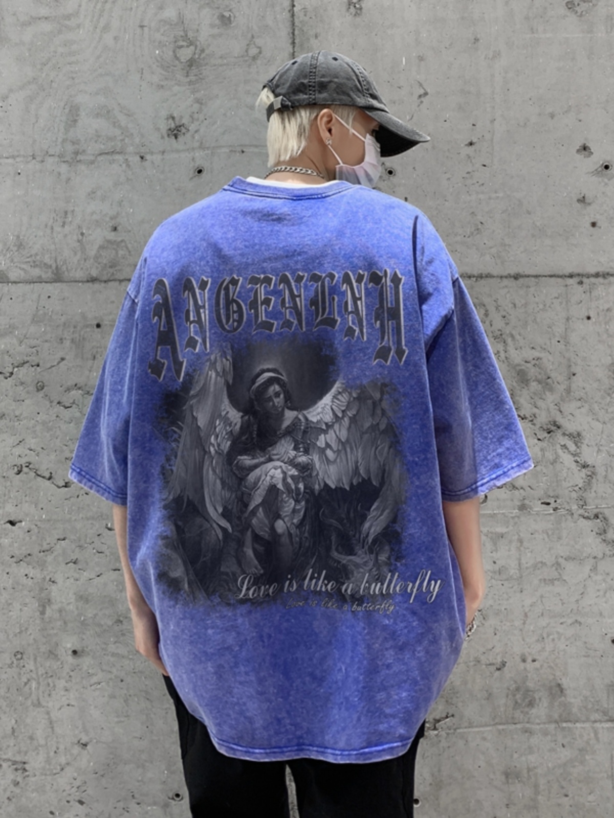 플러스 사이즈 고딕 스타일 레터 프린트 상의, 유럽 미 - Street Fashion Types 리뷰 및 가격