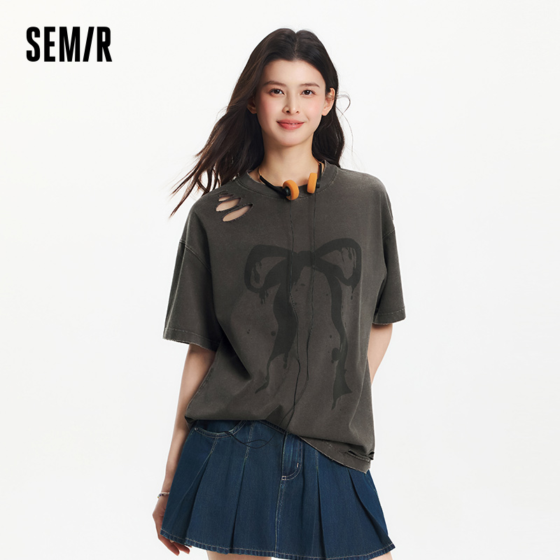 세미르 빈티지 오버사이즈 코튼 반팔 티셔츠 여성 롱라인 - Longline Tee Oversized 리뷰 및 가격