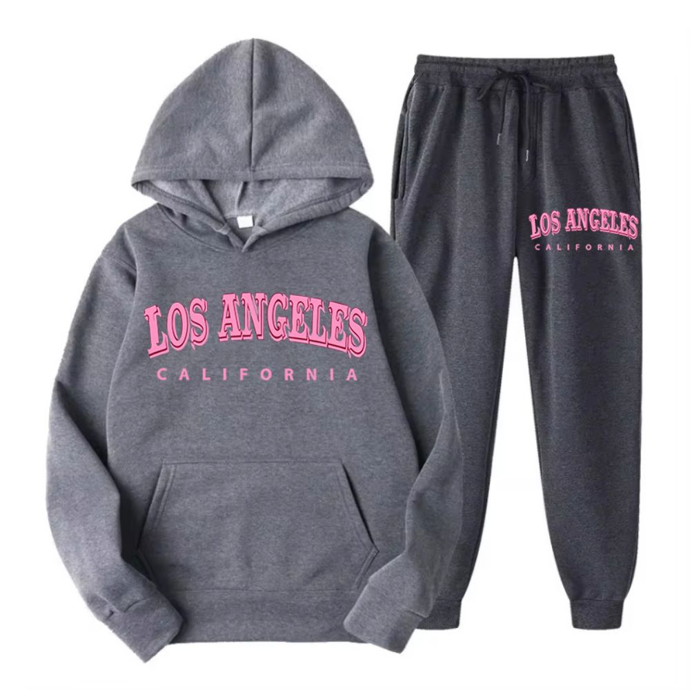 여성용 스트리트 후드 및 바지, 플리스 포켓 루즈 풀오 - Street Fashion California 리뷰 및 가격