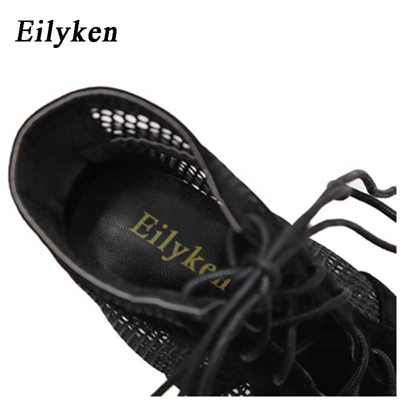 Eilyken 패션 쇼 블랙 그물 원단 크로스 스트랩, - Street Fashion Show 리뷰 및 가격