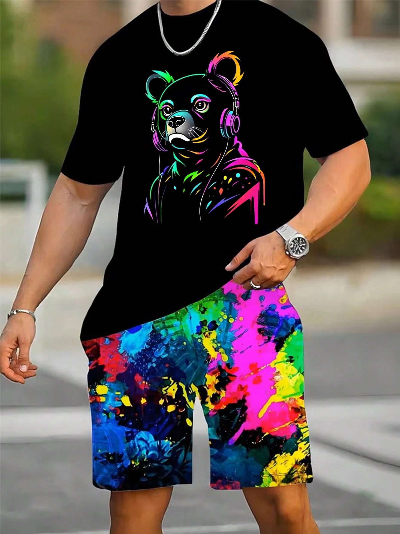 2026년 여름 신상 남성 반팔 반바지 세트 3D 패턴 - Street Fashion Summer 2026 리뷰 및 가격